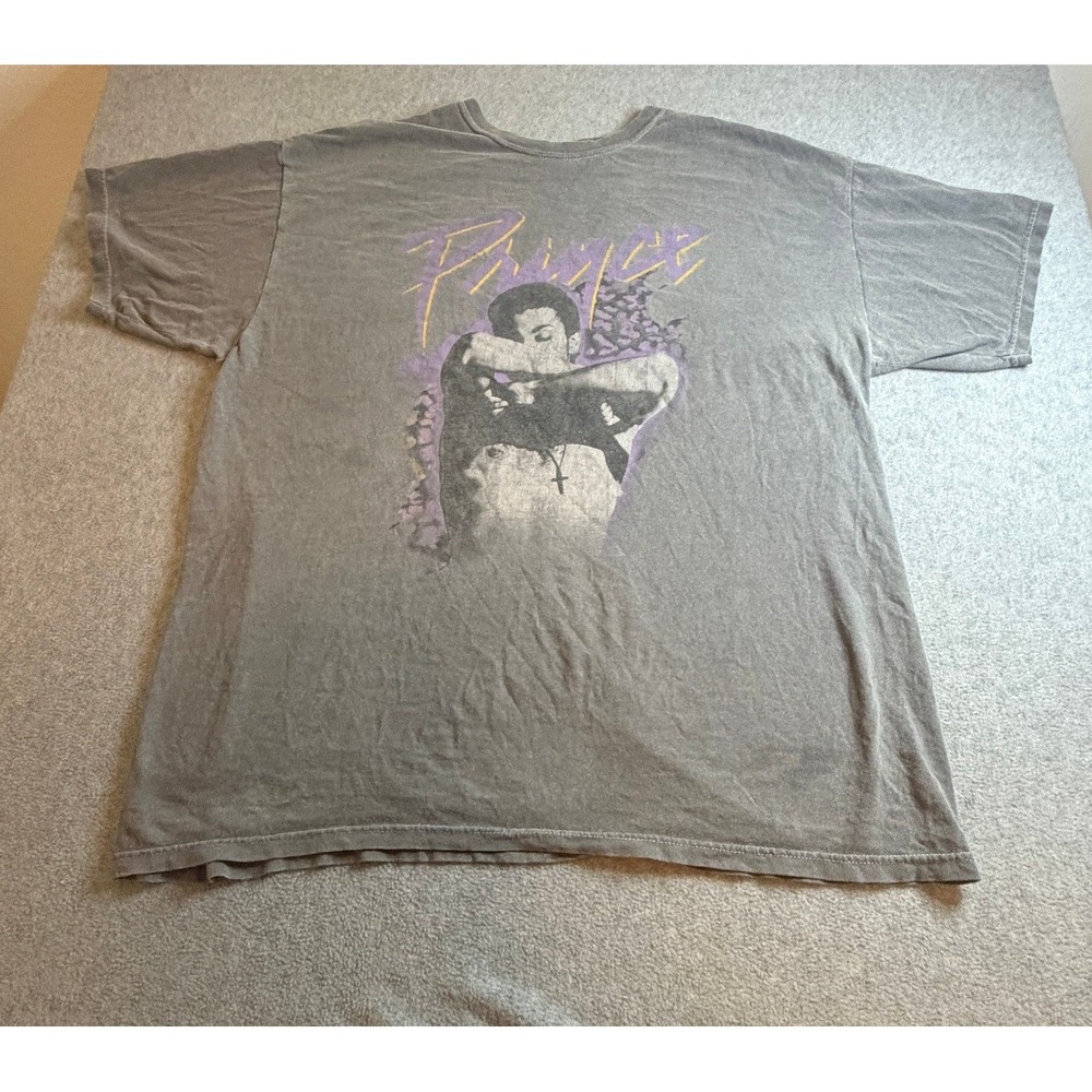 Prince T Shirt XL Grey Graphic Print Crew Neck XL
